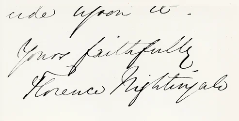 Firma de Florence Nightingale (1820-1910)